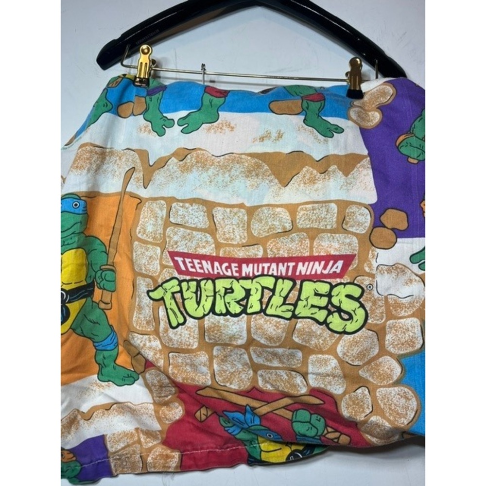 VTG Retro 1988 Teenage‎ Mutant Ninja Turtles No Tag FLAT Twin Sheet Bibb Company